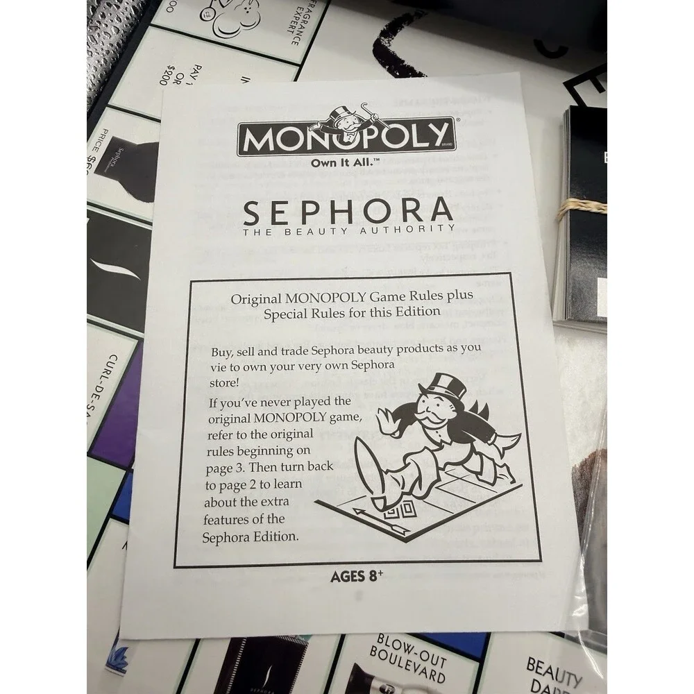 2006 Monopoly Sephora Edition Board Game The Beauty Authority Hasbro COMPLETED